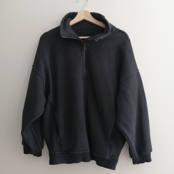 Lululemon Thick Fleece Half 1/2 Zip Sweatshirt in Black XS/S - Picture 5 of 15